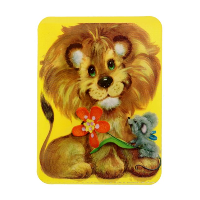 lion and mouse magnet (Vertical)