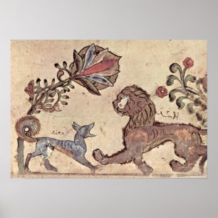 Lion and the Jackal Dimna by Kais Salman Poster