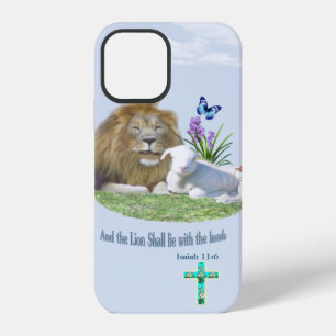 Lion and the lamb Bible verse iPhone 12 Case