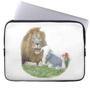 Lion and the lamb Christian gifts Laptop Sleeve