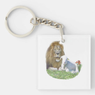 Lion and the Lamb Key Ring