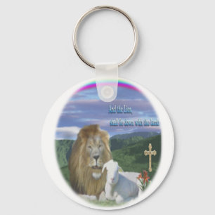 Lion and the Lamb Key Ring