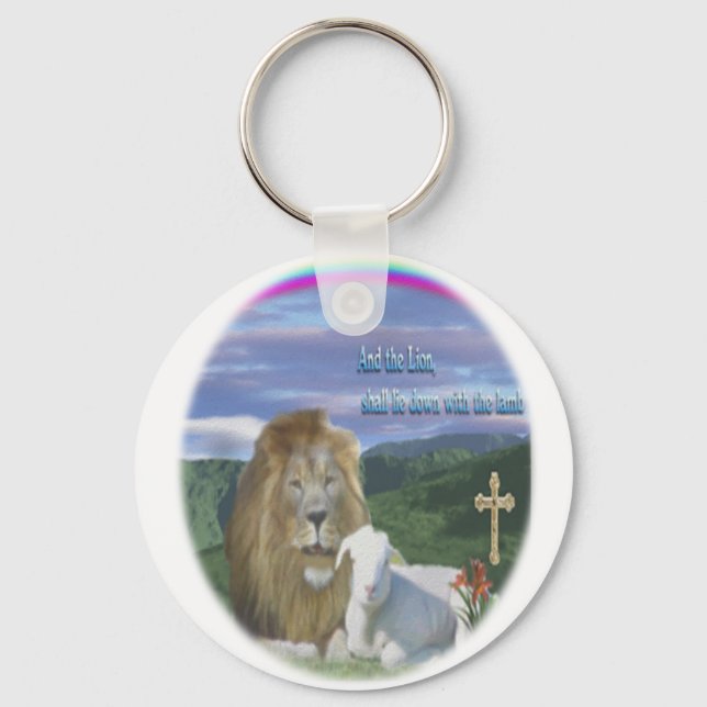 Lion and the Lamb Key Ring (Front)