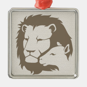 Lion and The Lamb Metal Tree Decoration