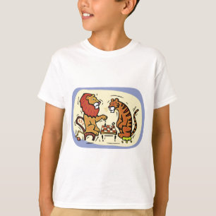 Lion and Tiger Playing Chess T-Shirt