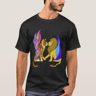 Lion And Tiger With Wings T-Shirt