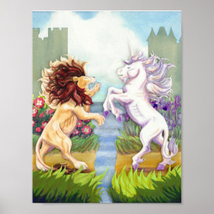 Lion and Unicorn Poster