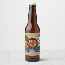 Lion and Unicorn Rampant Beer Coat of Arms