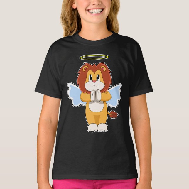 Lion Angel wings T-Shirt (Front)