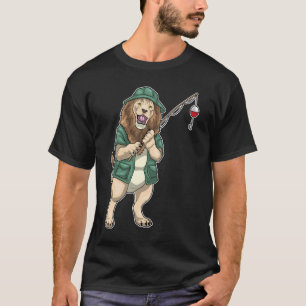 Lion Angler Fishing rod Fishing T-Shirt