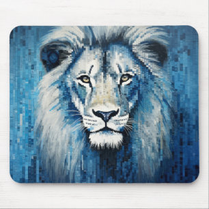 Lion Animal Art Decor Paint Mosaic Mouse Mat