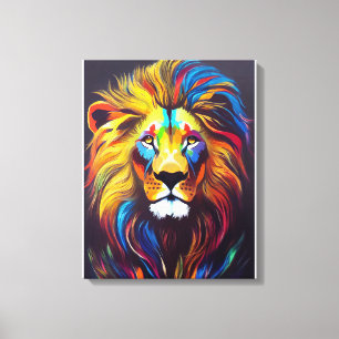 Lion Animal Discovery Adventure Nature Planet Canvas Print