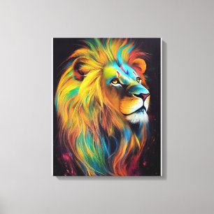 Lion  Animal Discovery Adventure Nature Planet  Canvas Print