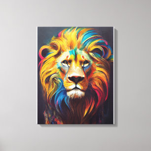 Lion  Animal Discovery Adventure Nature Planet  Canvas Print