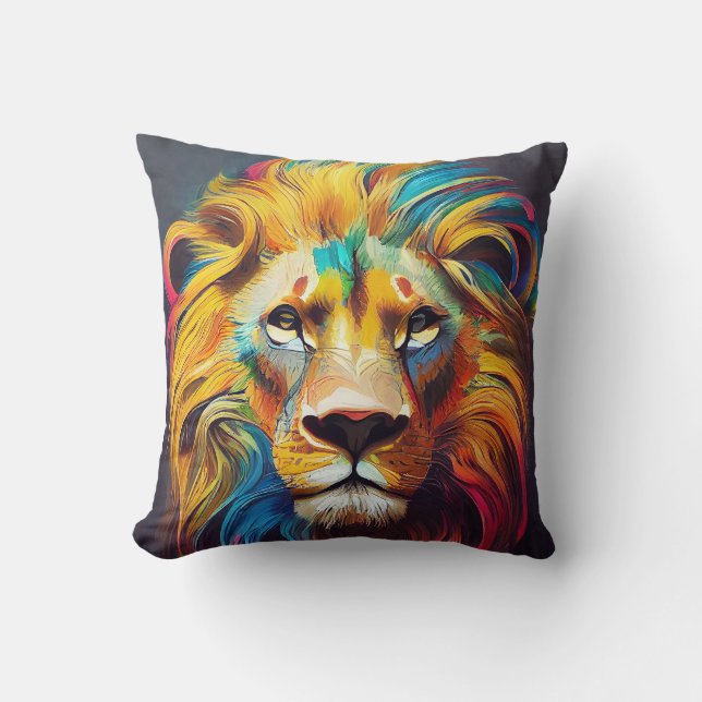 Lion  Animal Discovery Adventure Nature Planet  Cushion (Front)