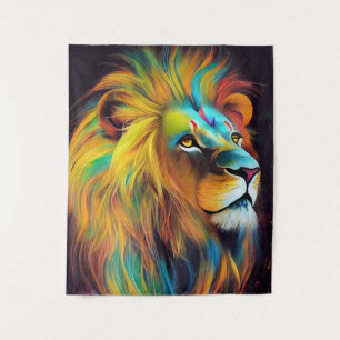 Lion Animal Discovery Adventure Nature Planet Tapestry