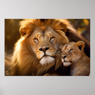 Lion Animal Wild Beauty Freedom Wilderness Print