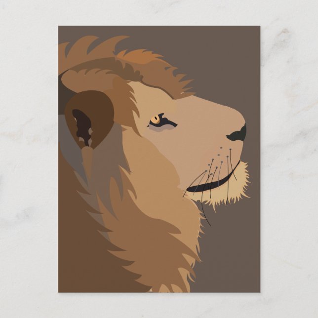 Lion Animal Wildlife Big Cat Postcard (Front)