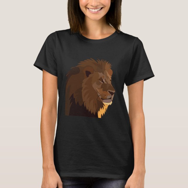 Lion Animal Wildlife Lion T-Shirt (Front)