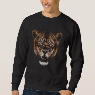 Lion Animal Wildlife Predator Cat Safari Roaring T Sweatshirt