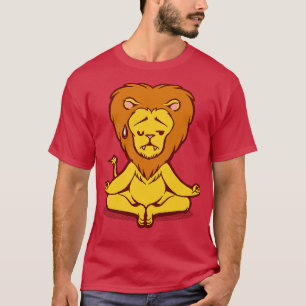 Lion Animals Meditation Zen Buddhism T-Shirt