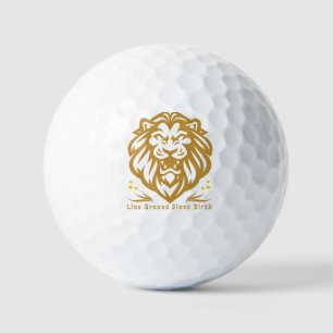 Lion Around Since Birth : Funny Lazy Lion Design Golf Balls