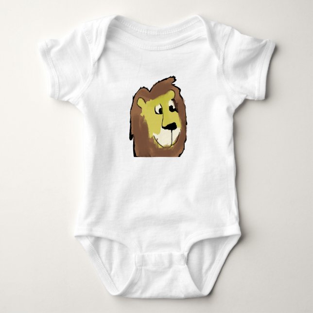 Lion Art Baby Bodysuit (Front)