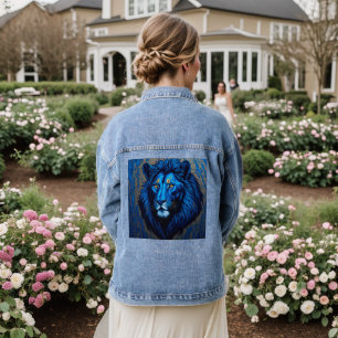 LION ART Denim Jacket