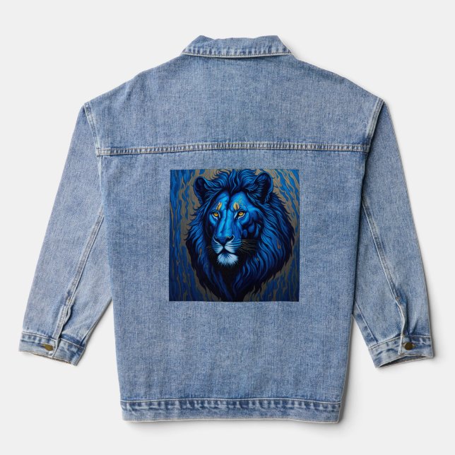 LION ART Denim Jacket (Back)