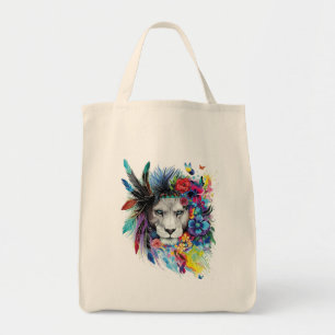 Lion Art Drawing Tote Bag
