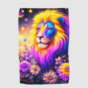 Lion Art Golf Towel