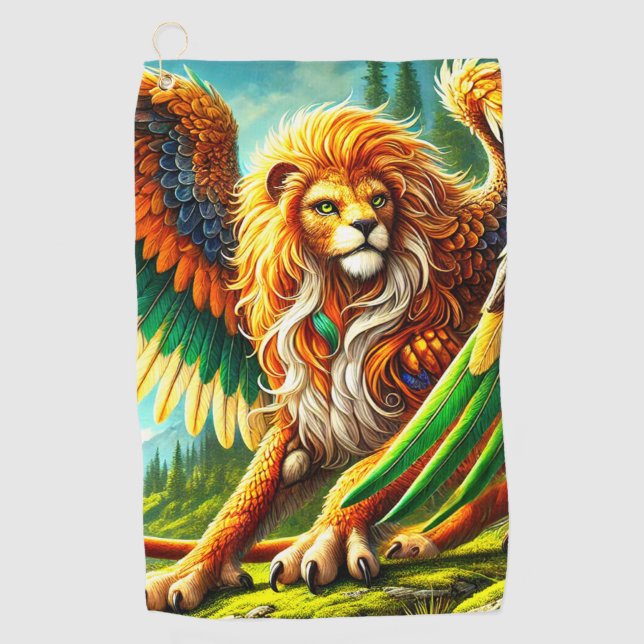 Lion Art Golf Towel (Front)