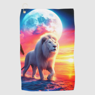 Lion Art Golf Towel