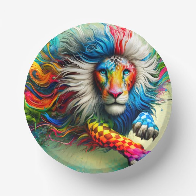 Lion Art Paper Plate (Front)