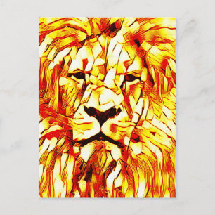 Lion Art Postcard