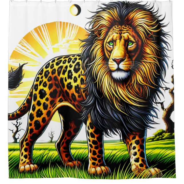 Lion Art Shower Curtain (Front)