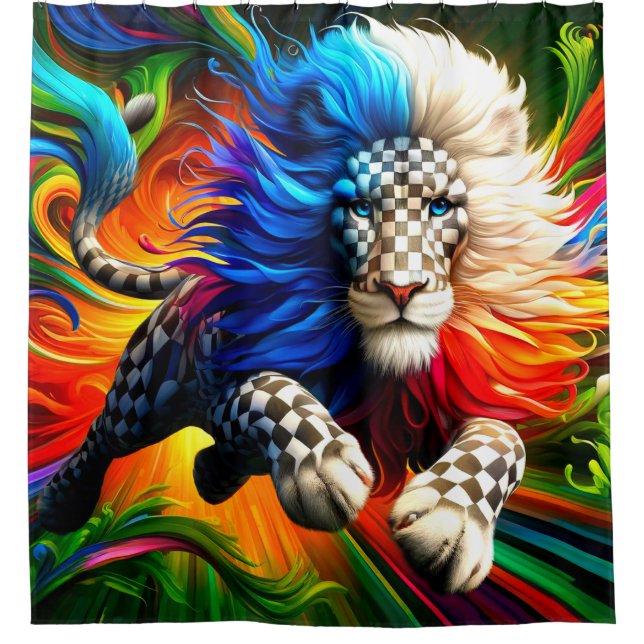 Lion Art Shower Curtain (Front)