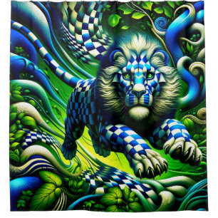 Lion Art Shower Curtain