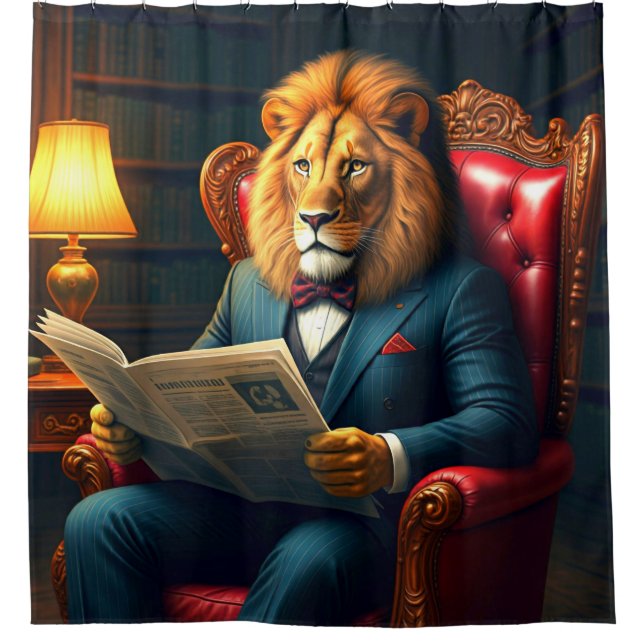 Lion Art Shower Curtain (Front)