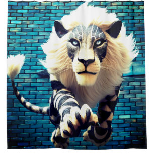 Lion Art Shower Curtain