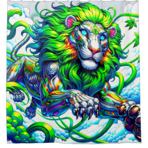 Lion Art Shower Curtain