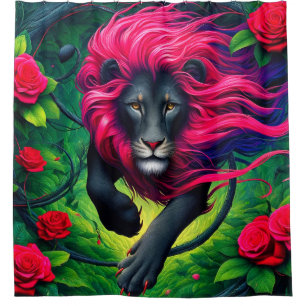 Lion Art Shower Curtain