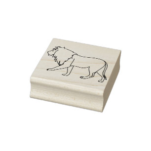 lion art stamp
