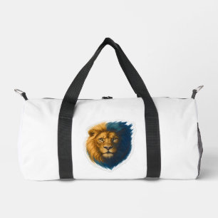 Lion Artwork – Bicolor Duffle Bag