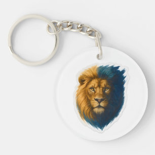 Lion Artwork – Bicolor Key Ring