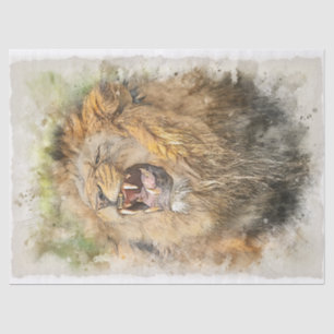 Lion Artwork Decoupage Tissue Paper
