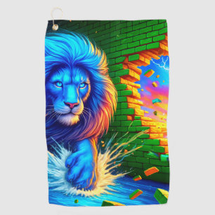 Lion Artwork Golf Towel