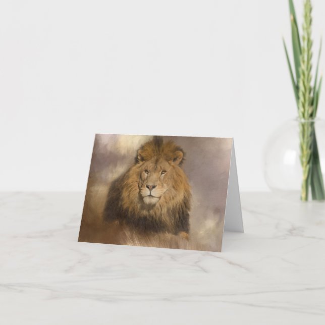 Lion Artwork Note Card (Front)
