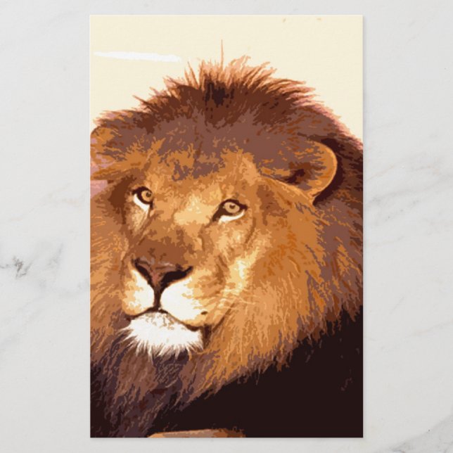 Lion Artwork Stationery (Front)