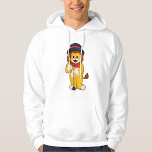 Lion as Gentleman with Hat Hoodie
